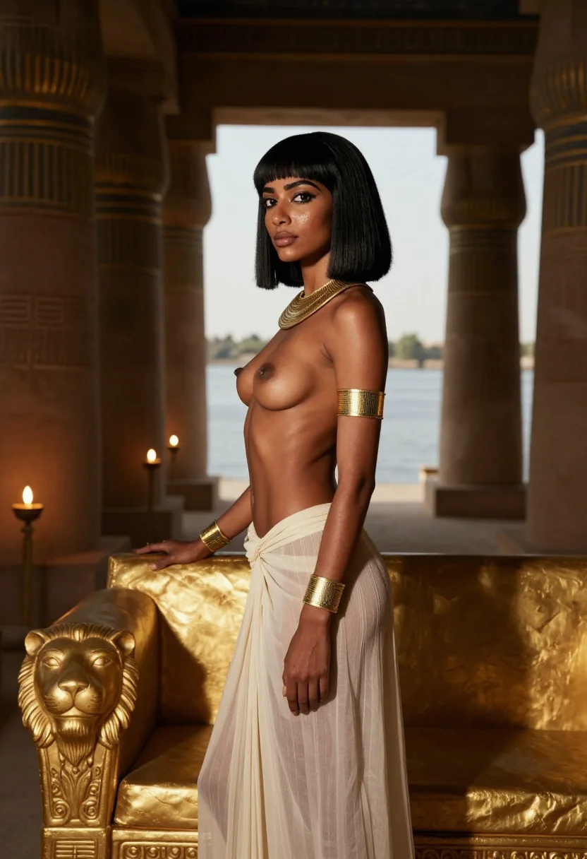 AI cleopatra sample — portrait of a woman, full-length portrait of an Egyptian wom
