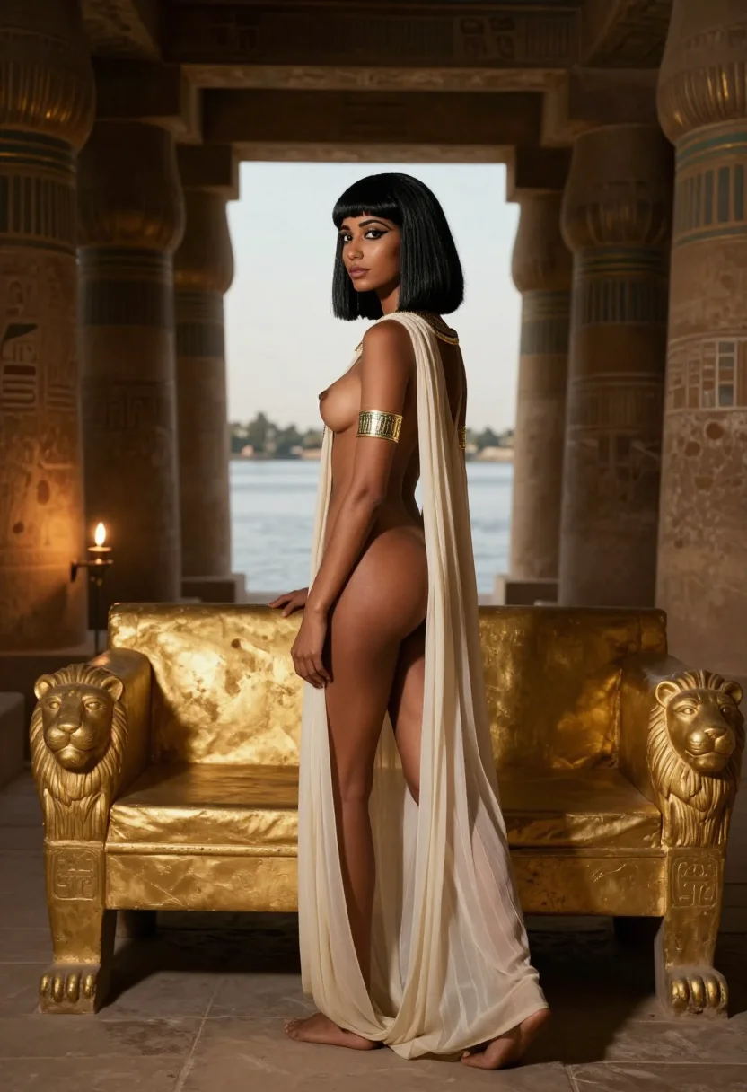 AI cleopatra sample — portrait of a woman, full-length portrait of an Egyptian wom