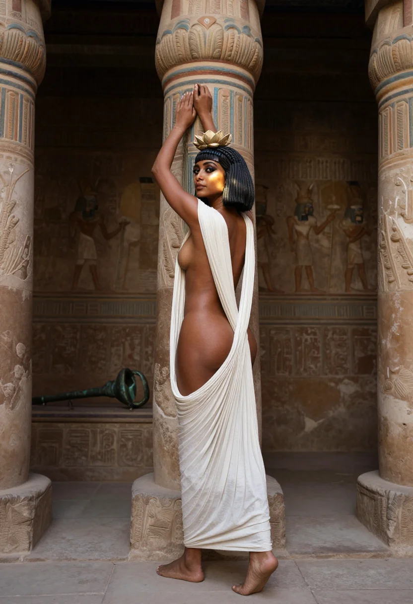 AI temple of isis sample — portrait of a woman, full-length portrait of an Egyptian wom