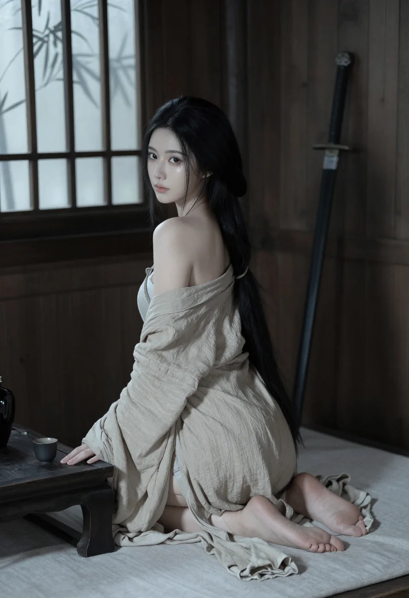AI wuxia sample — portrait of a woman, three-quarter-length portrait of a Chin