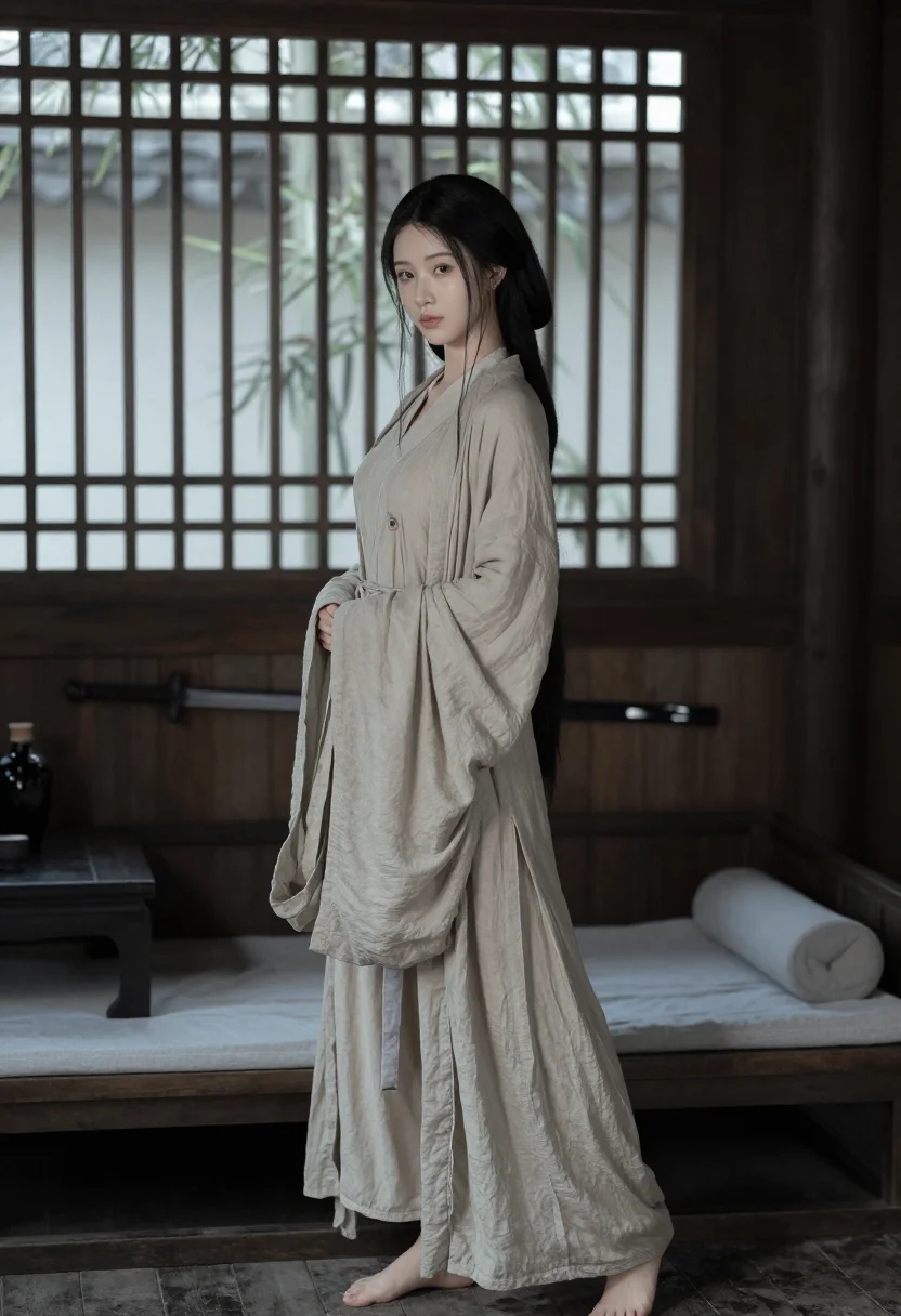 AI wuxia sample — portrait of a woman, full-length portrait of a Chinese woman